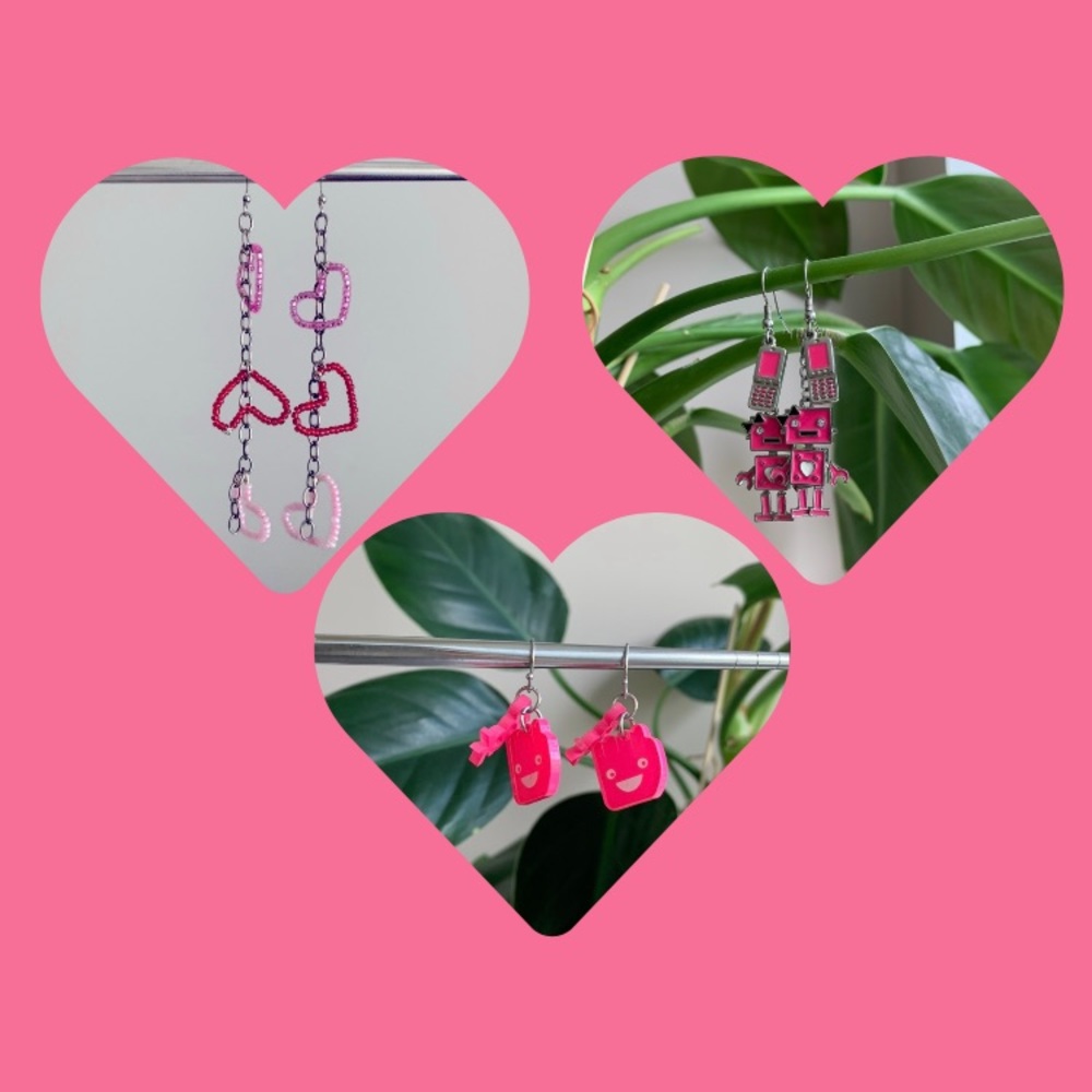 Pink earring bundle 🌸🎀💗